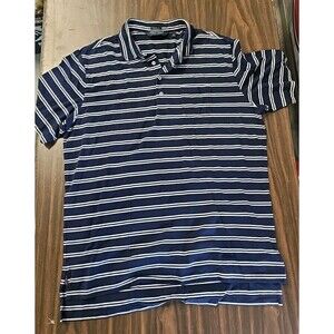Polo Golf Polo Shirt Men's XL Blue Striped 100% Cotton Blue Pony  Ralph Lauren